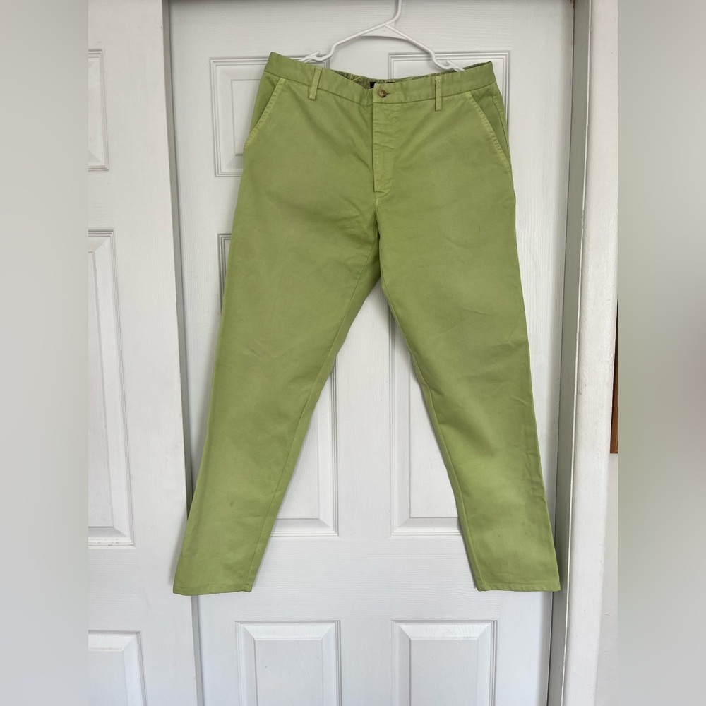 Etro Green Chinos with Straight Leg and Relaxed Fit Euro Size 48 US Size 12 - Picture 5 of 17